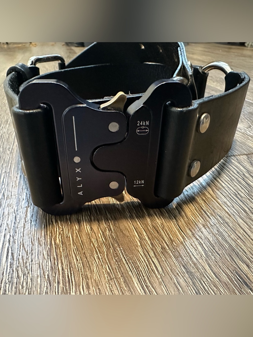 Alyx Black Leather Belt Sz M - Picture 2 of 7